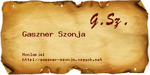 Gaszner Szonja névjegykártya